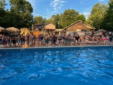 swimming pool with kids